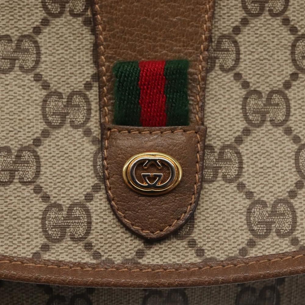 GUCCI GG Supreme Web Sherry Line Clutch Bag PVC Beige Red 89 01 030 Auth bs29490 - Picture 8 of 16